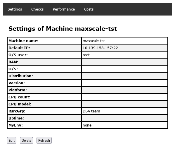 Machine configuration overview