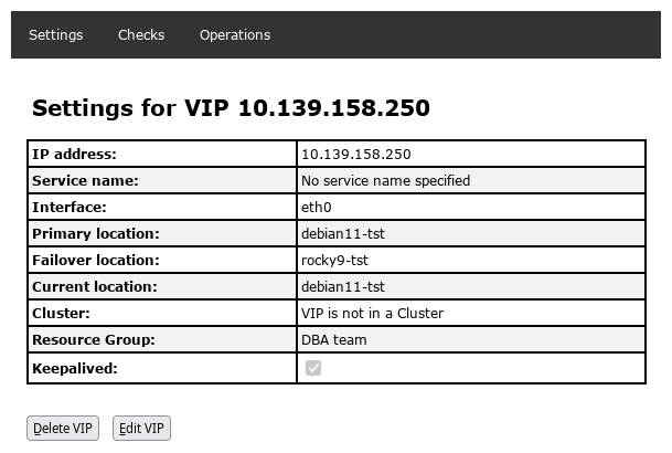 VIP configuration overview