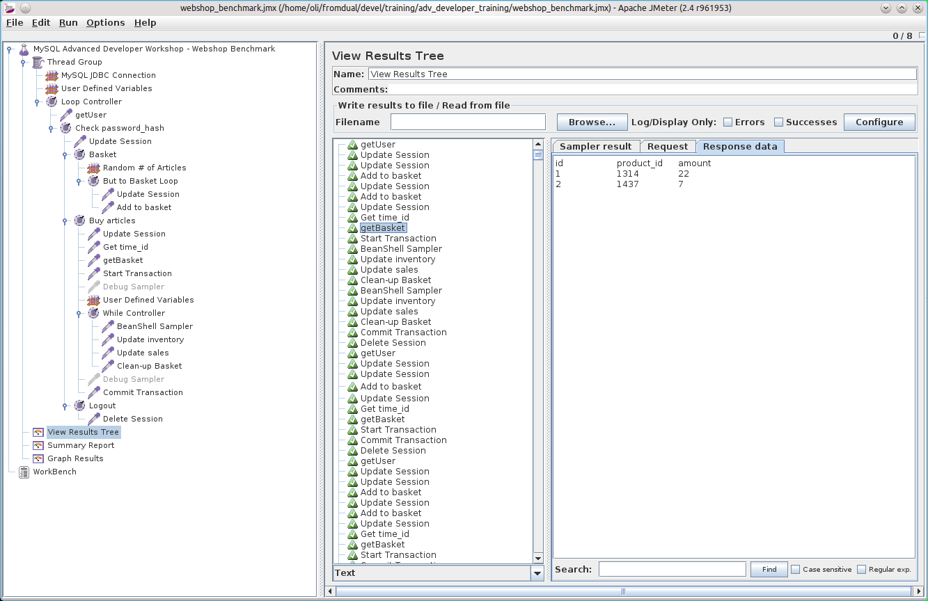 JMeter Webshop Benchmark